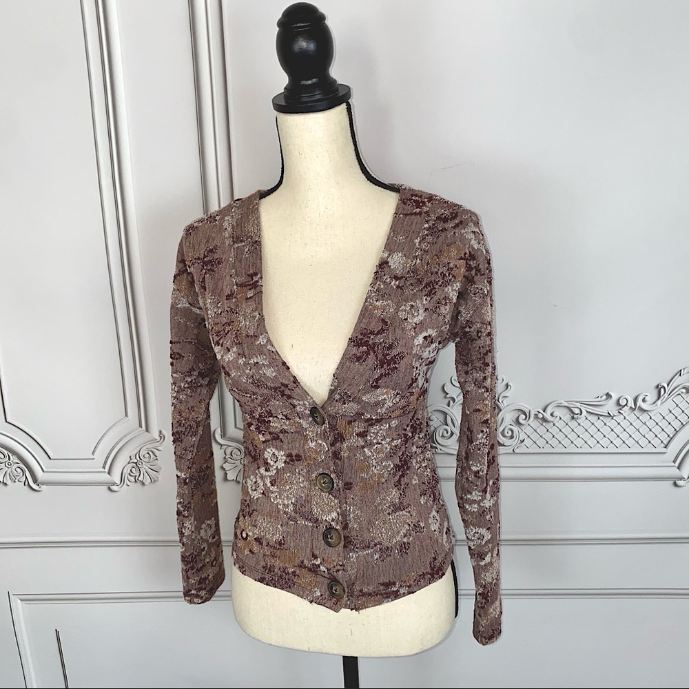 Free People Caroline Button Down Front Cardigan | Size S